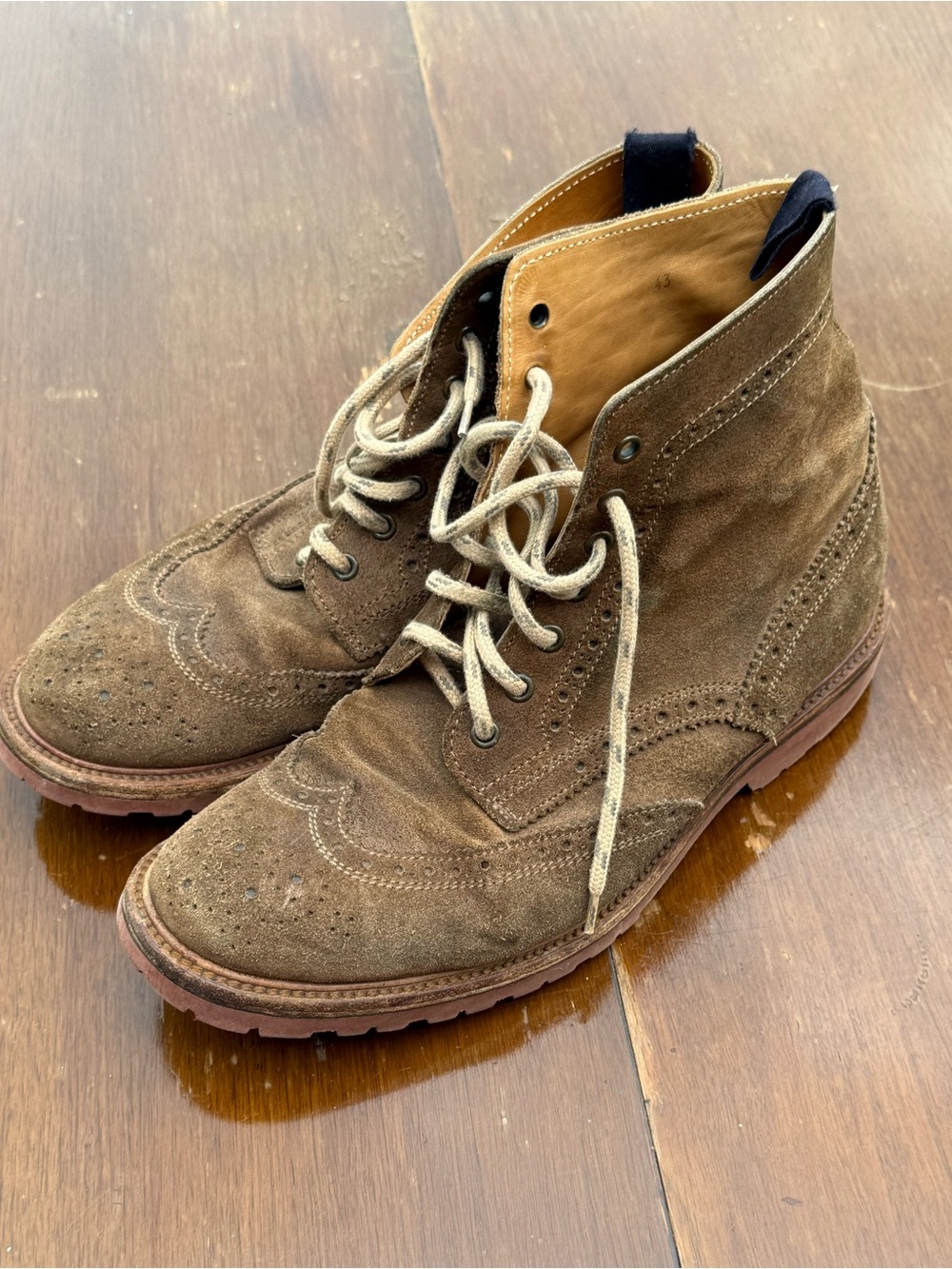 Brunello Cucinelli Vitello Wingtip Boots